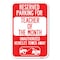 Signmission Reserved Parking for Teacher of the Mont Heavy-Gauge Aluminum Sign, 12" x 18", A-1218-23073 A-1218-23073 - alternate 1